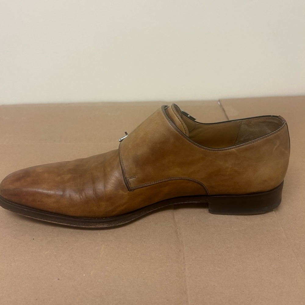 Magnanni Burnished Brown leather Double Monk strap - Picture 3 of 6